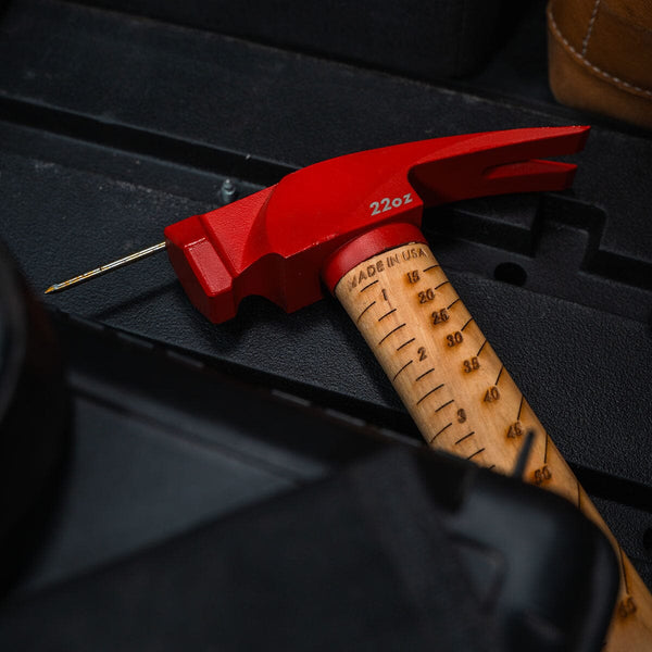 22 oz. Steel Hammer | Hickory Handle Hickory Handle Boss Hammer Co. Straight Smooth Red Cerakote®