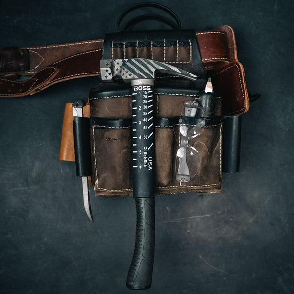 AMERICAN FLAG CUSTOM | Titanium Hammer Titanium Boss Hammer Co. 14 oz Smooth Hickory Handle