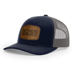 Boss Snapback Hats Hat Boss Hammer Co. Navy and dark gray Rectangular Boss Hammer Co