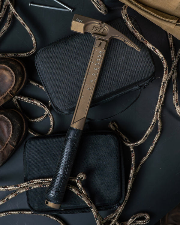 Custom Pro Plus Titanium Hammer Titanium Boss Hammer Co. 16 oz Smooth Face Burnt Bronze