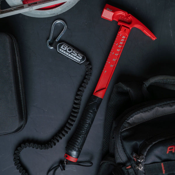 Custom Pro Plus Titanium Hammer Titanium Boss Hammer Co. 16 oz Smooth Face Red