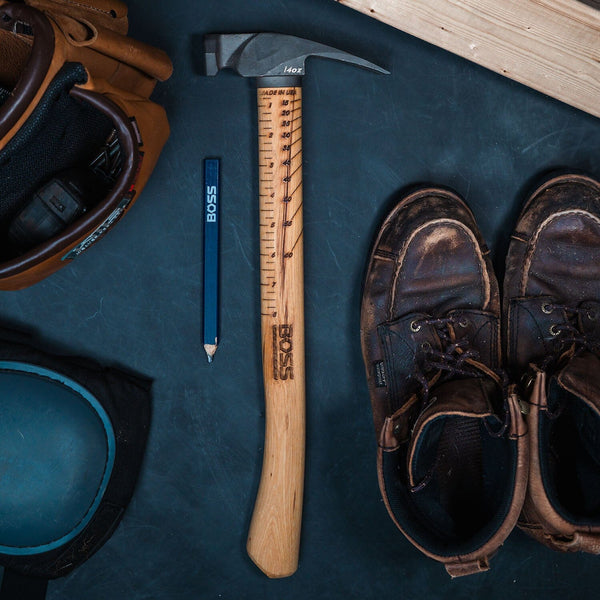 Hickory Hammer | Blemished Titanium Boss Hammer Co. 14 oz Titanium Smooth Face