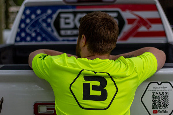 Hi-Viz Yellow Tee Tee Shirt Boss Hammer Co.