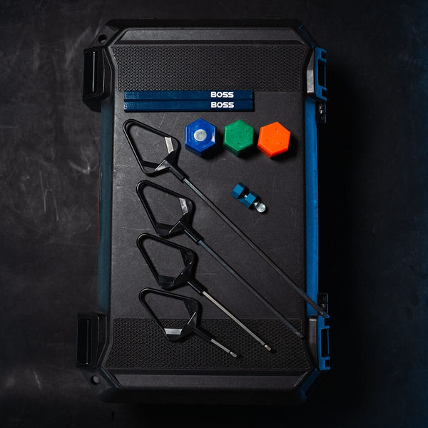Magnetic cap shown on two Boss Framing Hammers