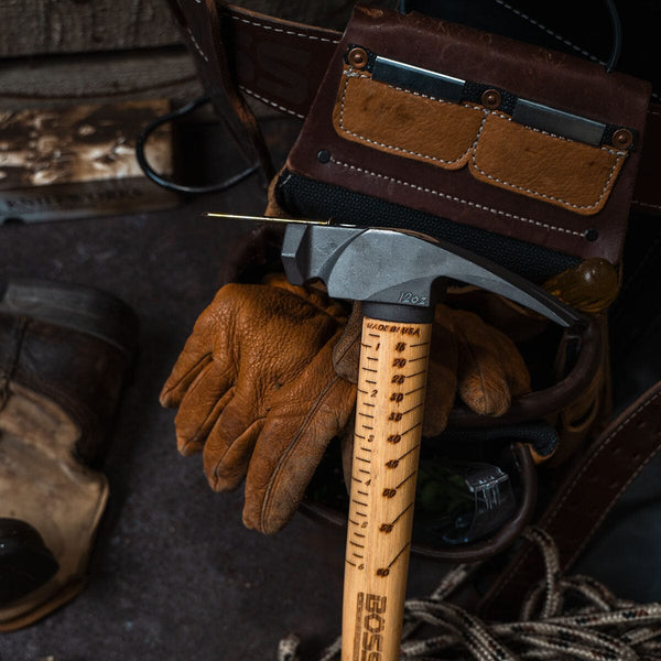 12 oz. Titanium Hammer | Hickory Handle Titanium Hammer Boss Hammer Co. Milled Straight 