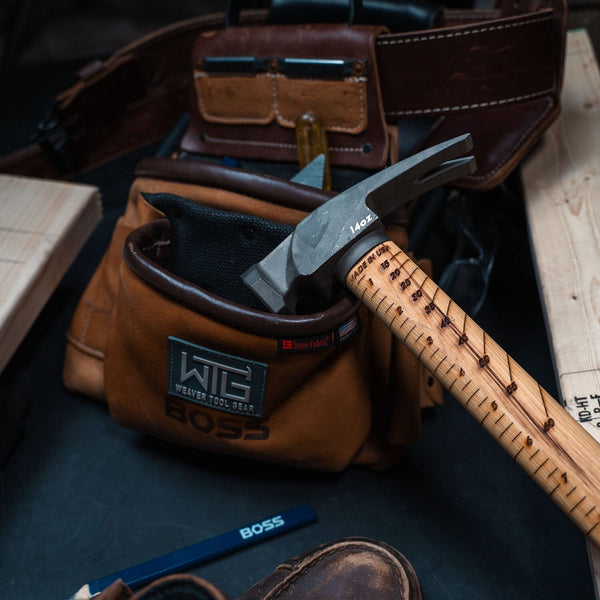 14 oz. Titanium Hammer | Hickory Handle Titanium Boss Hammer Co. Smooth Curved 