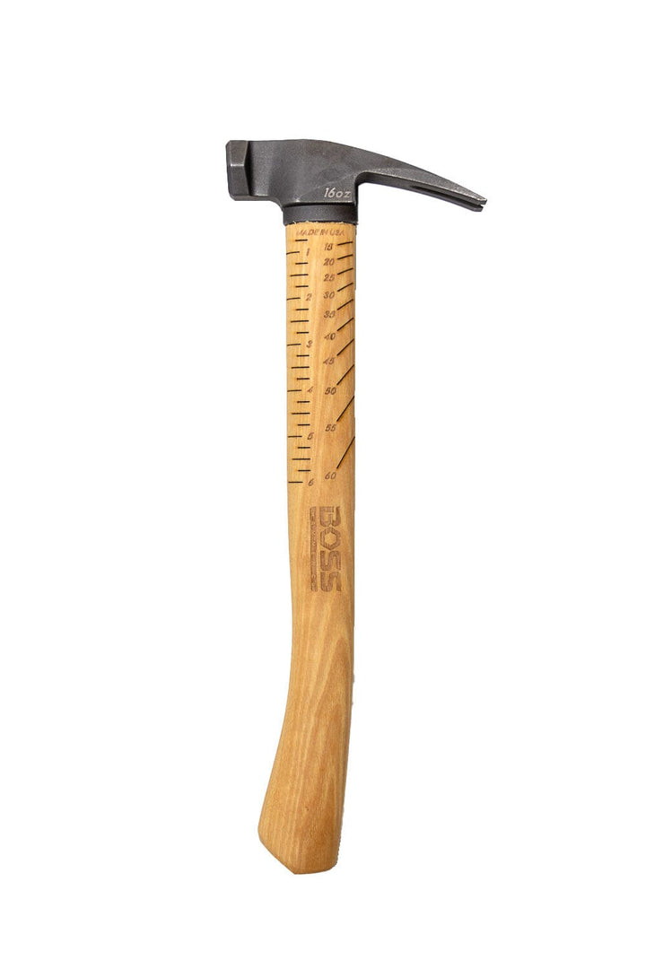 16 oz. Steel Hammer | Hickory Handle Hickory Handle Boss Hammer Co. Curved 