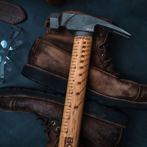 16 oz. Titanium Hammer | Hickory Handle Titanium Boss Hammer Co. Milled Curved 