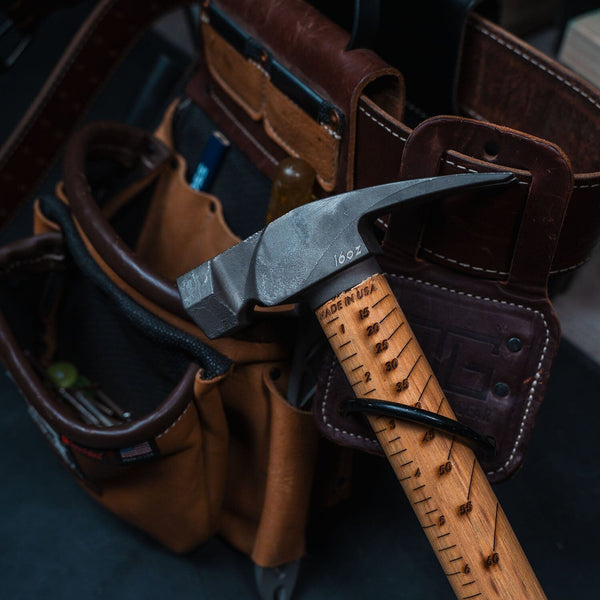 16 oz. Titanium Hammer | Hickory Handle Titanium Boss Hammer Co. Smooth Curved 