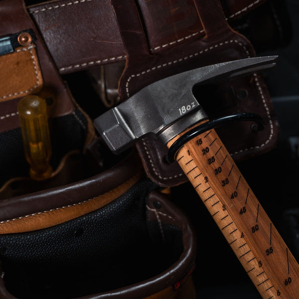 18 oz. Steel Hammer | Hickory Handle Hickory Handle Boss Hammer Co. Milled Curved Steel