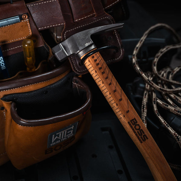 18 oz. Steel Hammer | Hickory Handle Hickory Handle Boss Hammer Co. Smooth Curved Steel