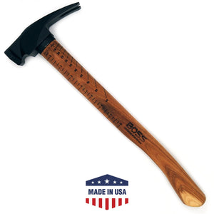 Blemished Steel Hammers/ Poly-fiberglass or Hickory handles Hammer Boss Hammer Co. 22 oz Steel / 18.25" Hickory Handle / Milled face (Black) 