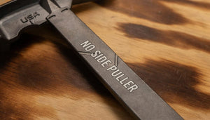 Closeup of Blue Collar Steel Hammer's built-in marking system where you can quickly mark a 45 degree angle on the fly