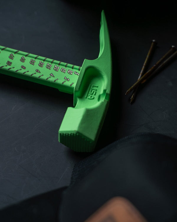 Custom Pro Plus Titanium Hammer Titanium Boss Hammer Co. 16 oz Milled Face Hi-Viz Green 