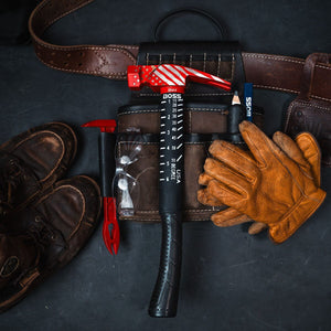 Let Freedom Swing- Flag Engraved Red Cerakote® Titanium Hammer | Fiberglass Handle Titanium Boss Hammer Co. 14 oz Titanium Smooth 