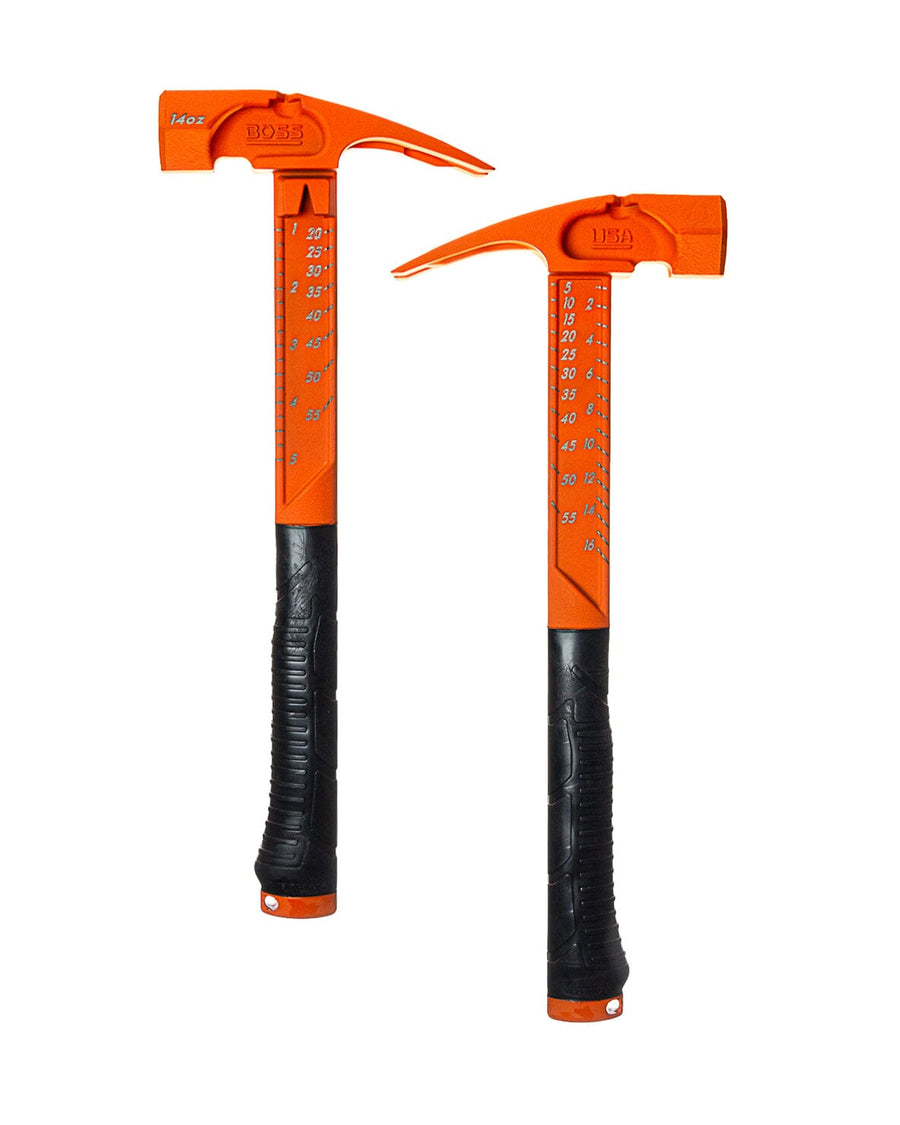 NEW Pro Plus Cerakote Titanium Hammer Titanium Boss Hammer Co. 14 oz Smooth Face Hi-Viz Orange 