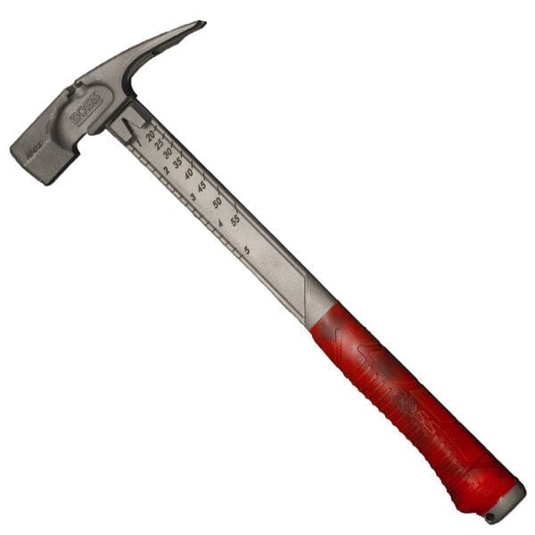 Pro Plus Titanium Hammer - Blemished Titanium Boss Hammer Co. 16 oz Smooth Face (Red handle) *Color may vary 