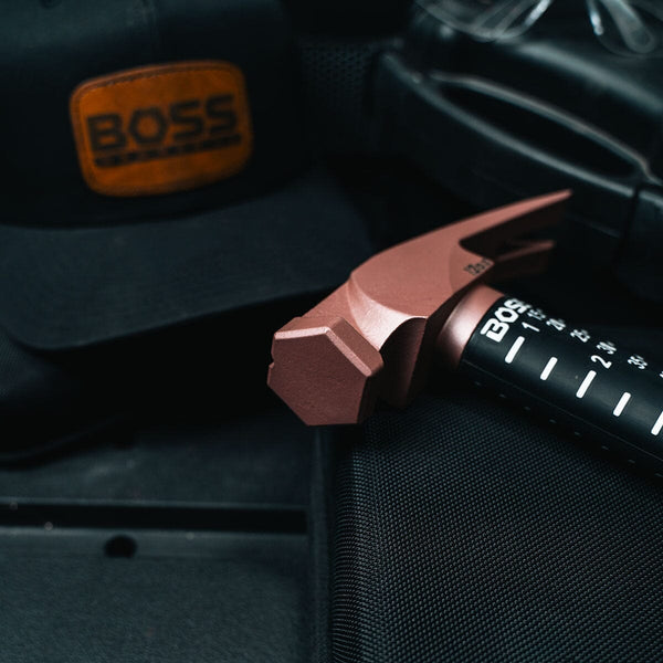 Rose Gold Titanium Hammer Titanium Hammer Boss Hammer Co. 12 oz Titanium Poly-fiberglass Smooth 