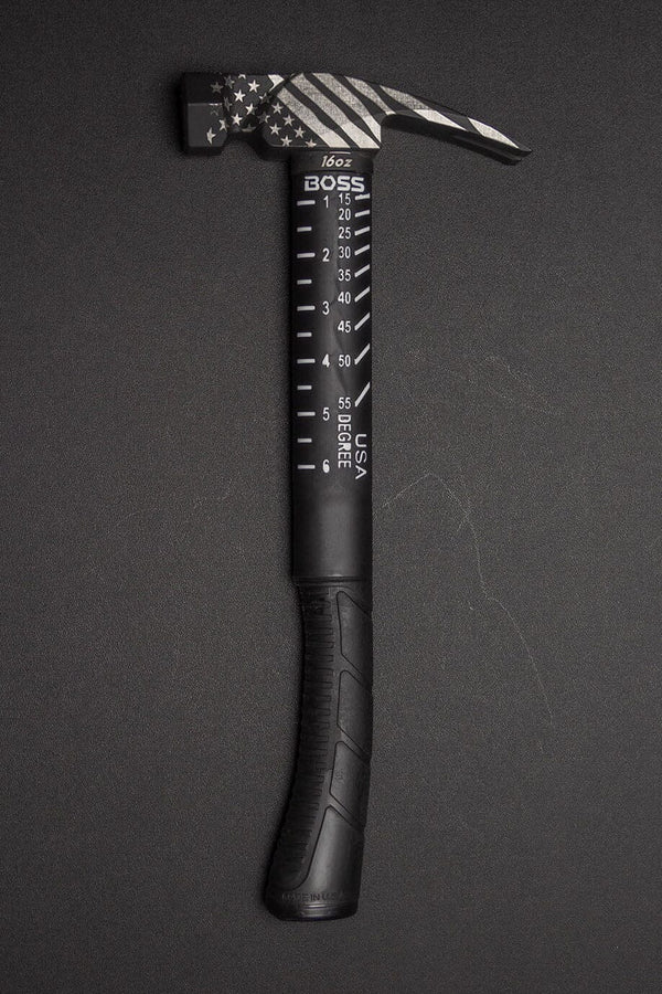 Titanium Hammer |Poly-Fiberglass Handle - Blemished Titanium Boss Hammer Co. 16 oz Black Flag Smooth 