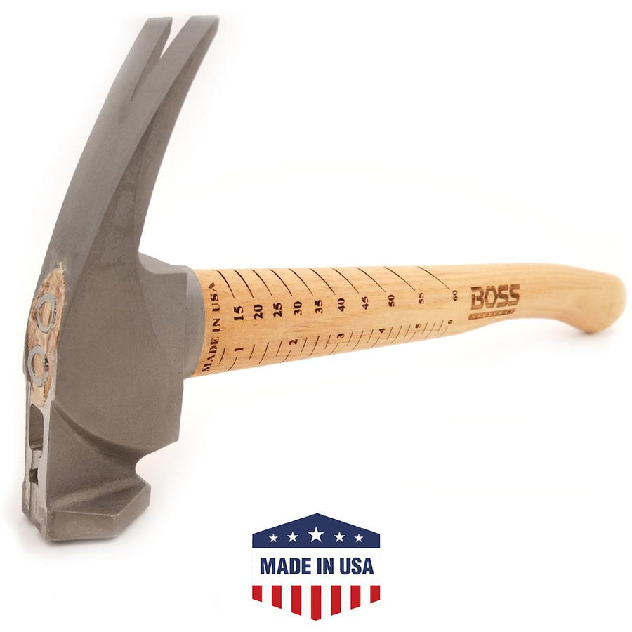 Boss Hammer BH10T1H114S - 10 oz Titanium Hybrid Hammer - Hickory Handle Smooth Face