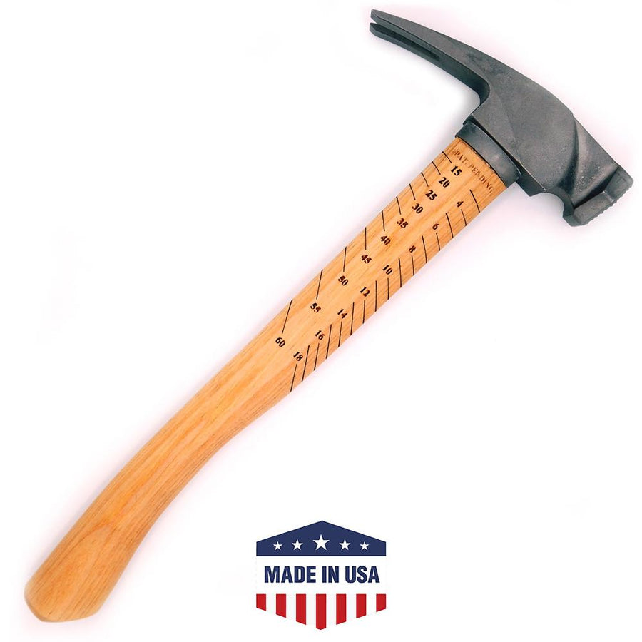 Boss Hammers BH12TIHI16M 12 oz Milled Face Hammer with Hickory Handle