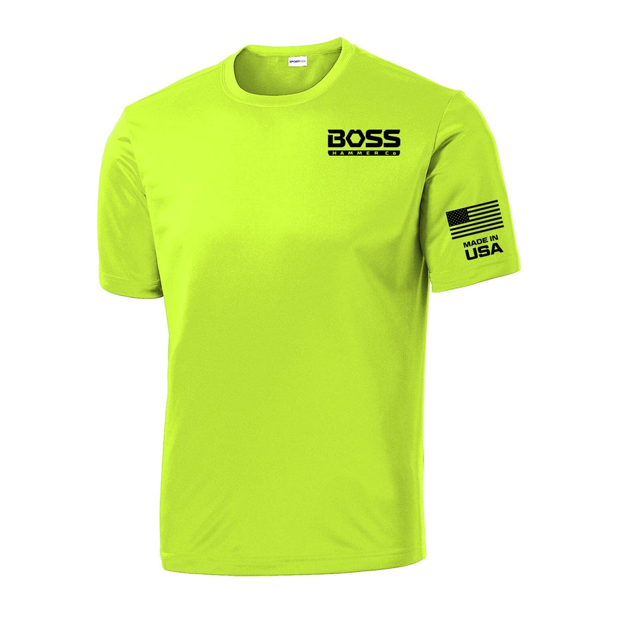 Hi Viz Yellow Tee Boss Hammer Co